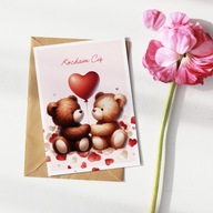 Kartka okolicznościowa Walentynkowa 14,8x21 Kocham Cię