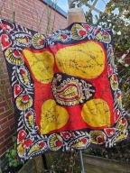 apaszka chusta jedwabna szal jedwab silk reine seide seta soie 66x66cm