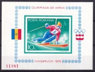 1976 Rumunia Olimpiada w Innsbrucku Mi blok 129 **