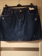 SPÓDNICZKA DAMSKA JEANS MINI F&F 16 44 XXL GRANAT