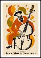 A2 PLAKAT MUZYCZNY MUZYKA JAZZ MUSIC FESTIVAL WIOLONCZELA WIOLONCZELISTA