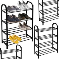 STOJAK NA BUTY HELEN 4 PÓŁKI METALOWY LOFT DO PRZEDPOKOJU