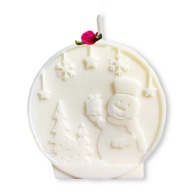 Świeca ZAPACHOWA Kula Śnieżna Bałwanek SOJOWA Prezent Malina /Różne Zapachy