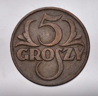 II RP, 5 GROSZY - 1936 - B.ŁADNE
