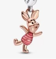 zawieszka Kubuś Puchatek i Prosiaczek gold rose