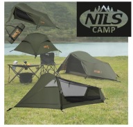 WYTRZYMAŁY NAMIOT KEMPINGOWY NA BIWAK UKTRALEKKI SOLIDNY + MOSKITIERA NILS