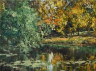 Nad stawem" obraz olejny na płótnie 30x40cm , oryginał Garncarek Al,,,