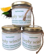 Ekologiczna świeca sojowa "Ciepły wieczór" 150g tonka drzewo sandałowe