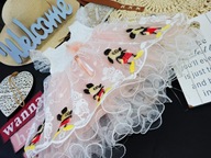 Tufitto - piękna sukienka falbanki , hafty Myszka Mickey r 68/74