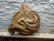 Jezus Maryja Plaskorzezba Drewno