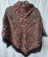 Hand made chustka włoska duża,apaszka 118x118