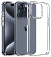 ETUI CASE DO IPHON 15 PRO SILICONE BEZBARWNE PRZEZROCZYSTE + SZKŁO GRATIS