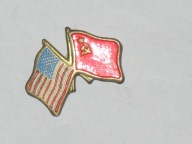 Flaga ZSRR- USA Odznaka z PRL