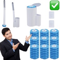 SZCZOTKA TOALETOWA WC Z WYMIENNYMI WKŁADAMI 18x HIGIENICZNA BIAŁA TIKTOK