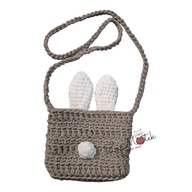 Torebeczka szydełkowa, zajączek, prezent, dzień dziecka, urodziny,hand made
