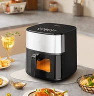 Frytkownica beztłuszczowa Air Fryer 8L 2000W czarna duża i mocna