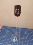 mały świecznik kieliszek szkło artystyczne nóżka RASTELI