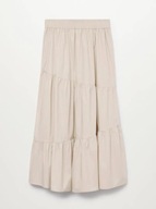 M A N G O spódnica maxi długa falbany cygańska rozkloszowana boho luźna y2k