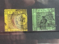 Mi- 3, 2 Baden-Stare Niemcy (kat. 170 Euro)