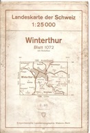 MAPA TURYSTYCZNA -LANDESKARTE DER SCHWEIZ -WINTERTHUR