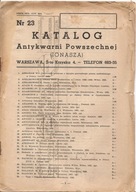 KATALOG ANTYKWARNI POWSZECHNEJ (JONASZA) -nr 23 -1938 rok poz.1-869