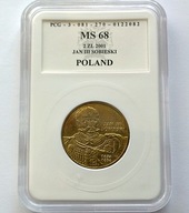 2 ZŁOTE 2001 JAN III SOBIESKI / MS68 PCG