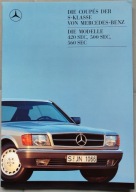 Prospekt Mercedes C126 S Coupe 420 SEC 500 SEC 560 SEC 1 / 1988