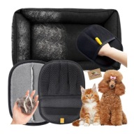 RĘKAWICA do zbierania sierści z ubrań dywanów mebli MOCNA usuwa sierść DUŻA