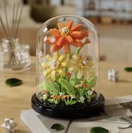 Klocki kwiatki plastikowe Kwiaty w kloszu idealne na prezent 285el. DIY