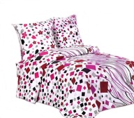 pościel z bawełny 200x220 + 2x70x80 zamek + prześcieradło 200x230 wzór 800