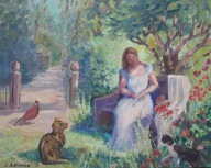 Magiczny ogród Obraz Olejny Sabina Salamon40x50cm