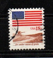 Znaczek 18c Flaga dla bursztynowych fal zboża1981r.USA