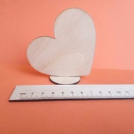 10szt Serce drewniane na podstawce STOJĄCE decoupage 9cm x 9cm