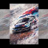 Plakat Motoryzacyjny Fiesta WRC A4 (21 x 29,7 cm) Dekoracja Ścienna
