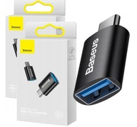 Baseus mini adapter USB-C na USB-A, przejściówka złączka przelotka 2 sztuki