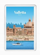 VALLETTA MALTA magnes pamiątkowy na lodówkę akrylowy