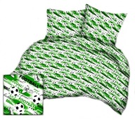pościel bawełna lux 140x200 1x70x80 guzik B 346-2 football zielony