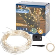 LAMPKI SOLARNE DRUCIK 150 LED NA BALKON TARAS 15m HIT 150 LED światełka