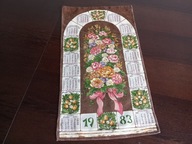 ŚCIERKA LNIANA - KALENDARZ 1983 r. 62 / 34 cm.