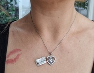 srebrna zawieszka z cyrkoniami * SERCE *NOWA