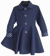 Płaszczyk wiosna/jesień (KOŁO) granat r104