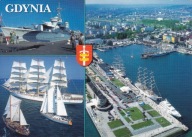 GDYNIA - Z LOTU PTAKA - STATEK - OKRĘT - HERB