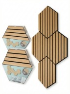 Drewniane panele ścienne -plaster miodu Hexagon 10 sztuk 26 x 30 cm