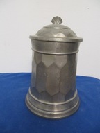 -[@u0] DOBRA CENA-Stary kufel Cynowy 0,5L XIX w-31-