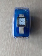 Elegancki Zegarek Damski Oriflame – Kwadratowa Koperta, Biały Pasek