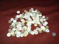 GUZIKI VINTAGE, BIAŁE, MAŁE, KOSZULOWE - 120 SZT.