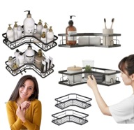 NAROŻNA PÓŁKA ŁAZIENKOWA WISZĄCA SAMOPRZYLEPNA POD PRYSZNIC LOFT 2 SZTUKI