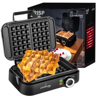 Gofrownica Lehmann Smart 2000W Czarna Podwójna Gofry Domowa Mocna