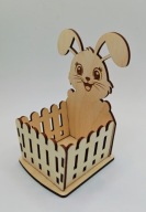 Zając koszyczek na Kinder niespodziankę na słodycze Wielkanoc decoupage