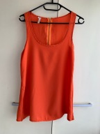 36 S pomarańczowa bluzka na szelki bokserka ozdobny zamek